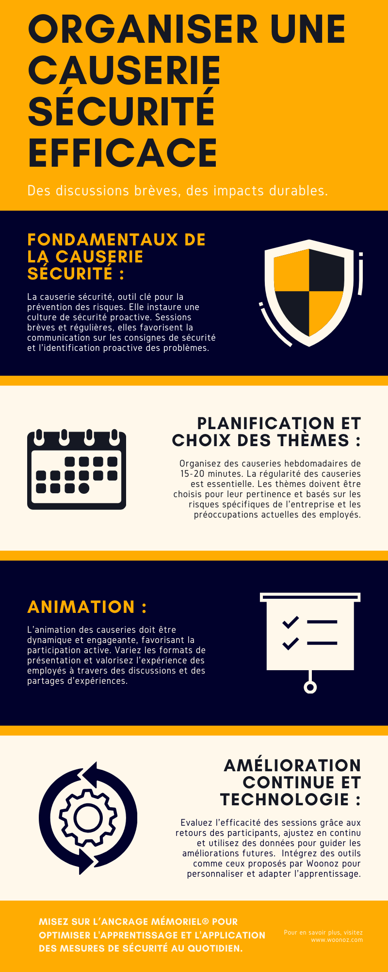 Organiser une causerie sécurité efficace - Infographie