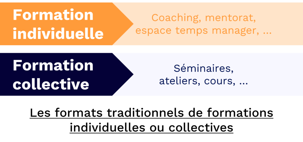 Les formats traditionnels de formations individuelles ou collectives