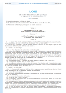 Loi ALUR : l'article de loi